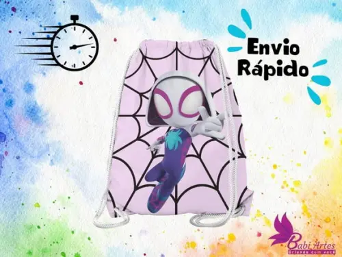 Mochilinha Homen Aranha Rosa Cute ( Envio + Rápido )