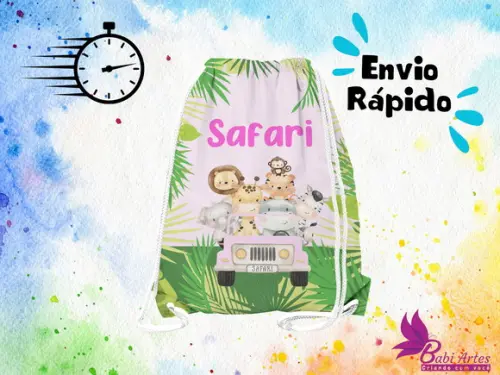 Mochilinha Safari Rosa ( Envio + Rápido )