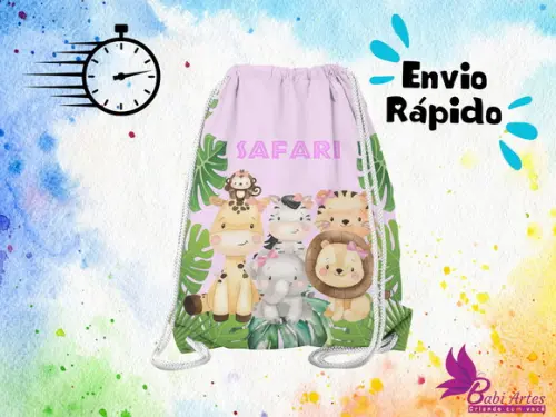 Mochilinha Safari Rosa ( Envio + Rápido )