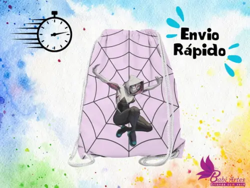Mochilinha Homen Aranha Rosa ( Envio + Rápido )