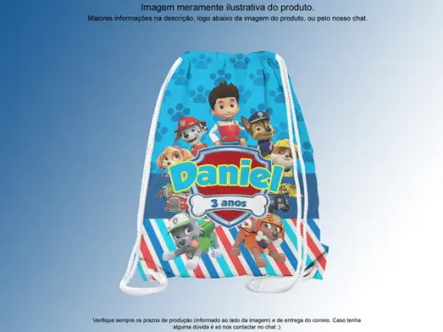 Mochilinha Personalizada Patrulha Canina