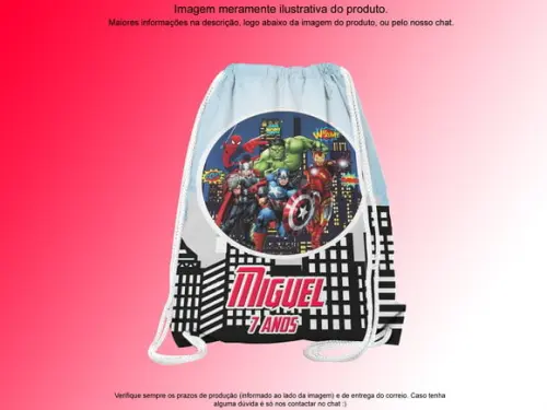 Mochilinha Personalizada Vingadores