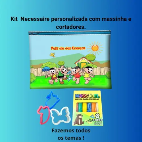 Kit Nécessaire Persona. T. da Monica c/ Massinha e Cortador