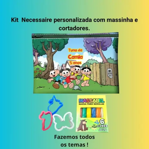 Kit Nécessaire Persona. T. da Monica c/ Massinha e Cortador