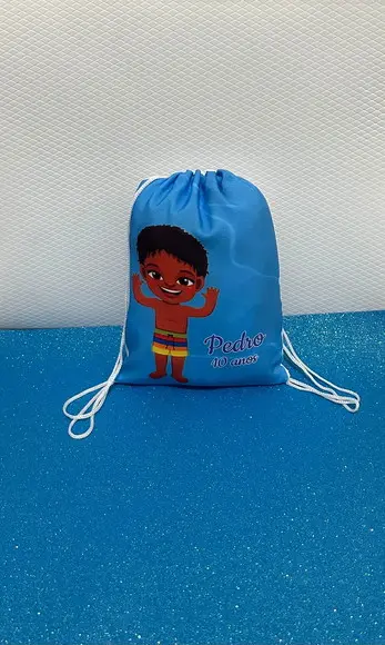 Mochilinha Personalizada Festa na Piscina