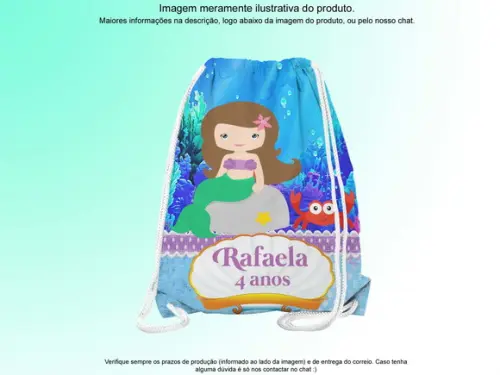 Mochilinha Personalizada Sereia