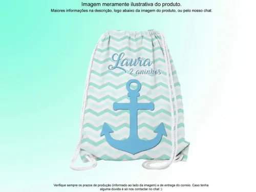 Mochilinha Personalizada Sereia