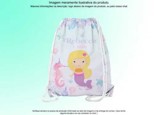 Mochilinha Personalizada Sereia