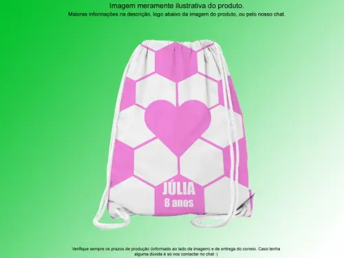 Mochilinha Personalizada Futebol