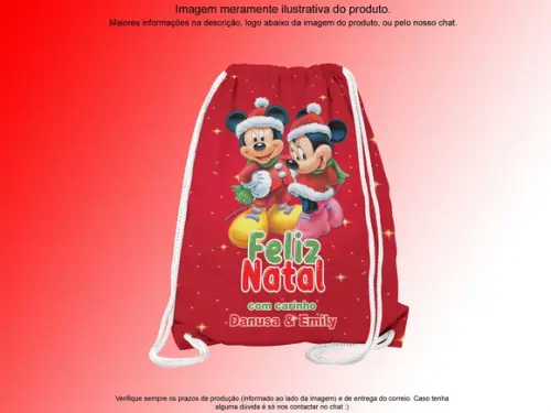 Mochilinha Personalizada Feliz Natal