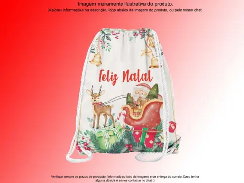Mochilinha Personalizada Feliz Natal