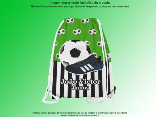 Mochilinha Personalizada Futebol