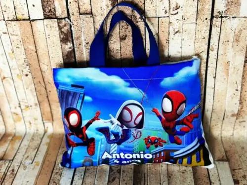 Sacolinhas Ecobag Personalizadas 28x19cm Homem Aranha