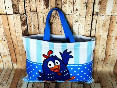 Sacolinhas Ecobag Personalizadas 28x19cm Galinha Pintadinha