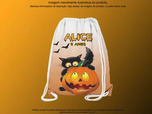 Mochilinha Personalizada Halloween