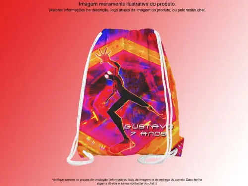 Mochilinha Personalizada 19x28cm Homem Aranha no Aranhaverso
