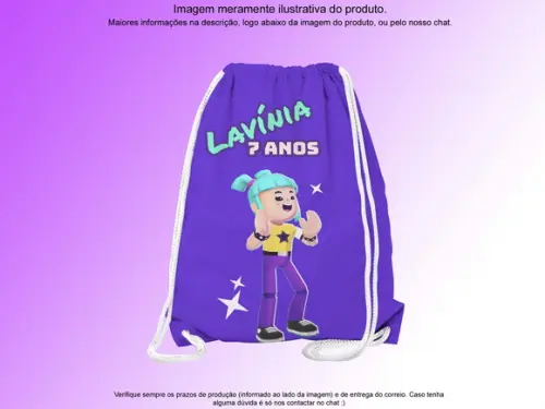 Mochilinha Personalizada 19x28cm Pk Xd