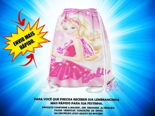 Mochilinha 19x28cm Barbie ( Envio + Rápido )