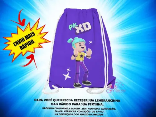 Mochilinha 19x28cm Pk Xd ( Envio + Rápido )