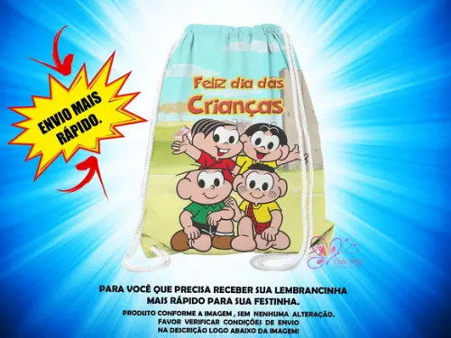 Mochilinha Saco 19x28cm Dia das Crianças ( Envio + Rápido )