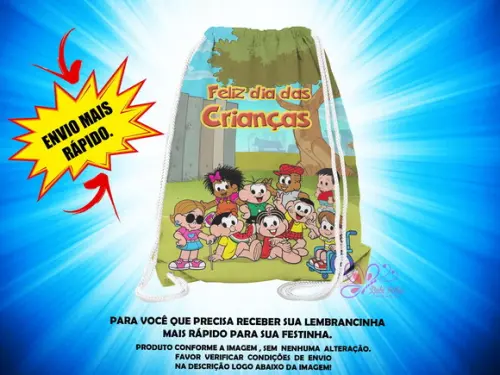 Mochilinha Saco 19x28cm Dia das Crianças ( Envio + Rápido )