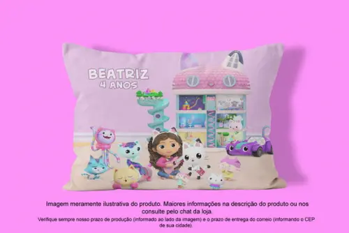 Almofadinha Personalizada 20x30cm a Casa Mágica da Gabby