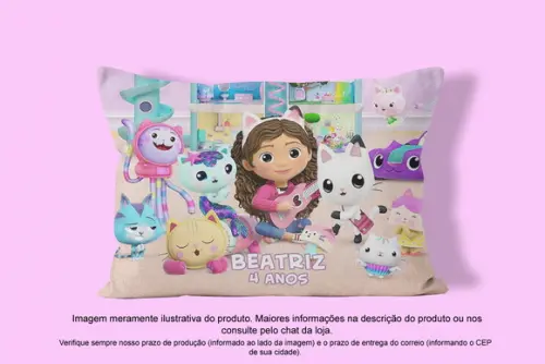 Almofadinha Personalizada 20x30cm a Casa Mágica da Gabby