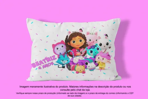 Almofadinha Personalizada 20x30cm a Casa Mágica da Gabby
