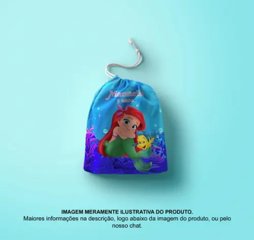 Saquinho Surpresa Personalizado a Pequena Sereia