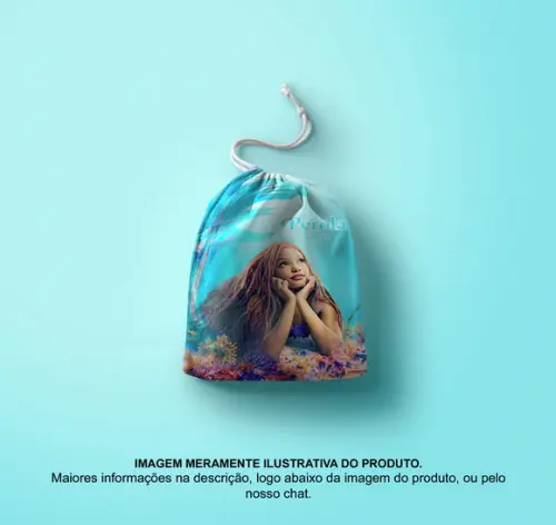 Saquinho Surpresa Personalizado 15x20cm a Pequena Sereia