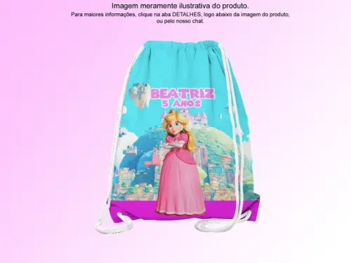 Mochilinha Personalizada 19x28cm Princesa Beach