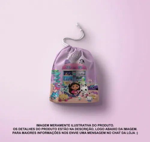 Saquinho Surpr. Personalizado 15x20cm a Casa Mágica da Gabby