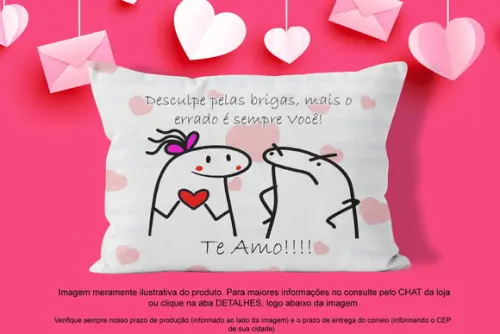 Almofadinha 20x30cm Dia dos Namorados