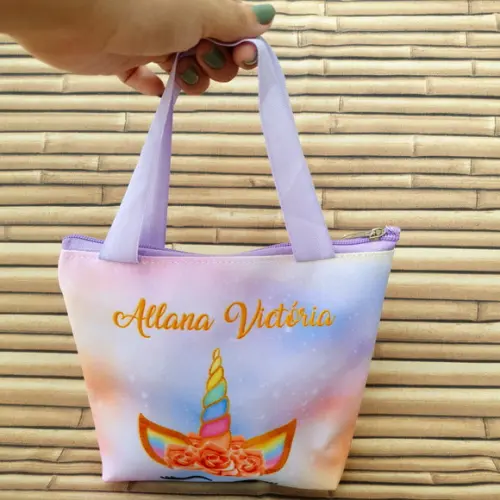 Bolsinha de Mão Personalizada Unicórnio