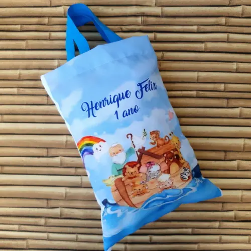 Sacolinhas Ecobag Personalizadas 19x28cm Arca de Nóe