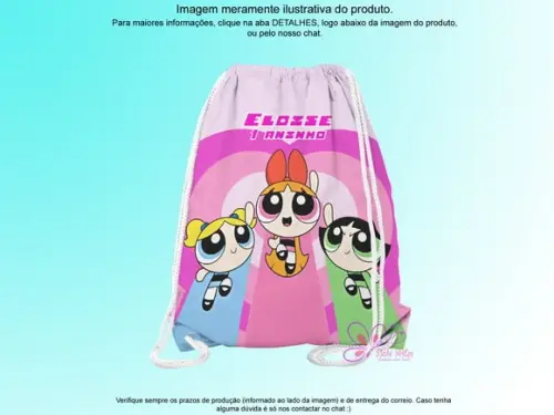 Mochilinha Personalizada 19x28cm Meninas Super Poderosas