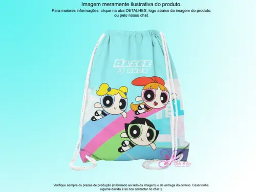 Mochilinha Personalizada 19x28cm Meninas Super Poderosas