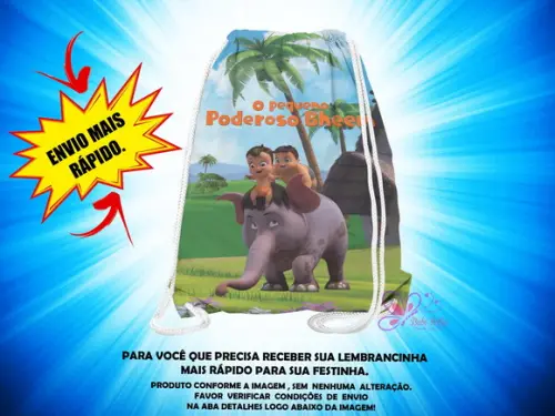 Mochilinha 19x28cm o Pequeno Poderoso Bheem (envio + Rápido)