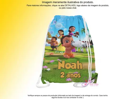 Mochilinha Personalizada 19x28cm o Pequeno Poderoso Bheem