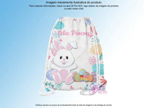 Mochilinha Personalizada 28x19cm Páscoa