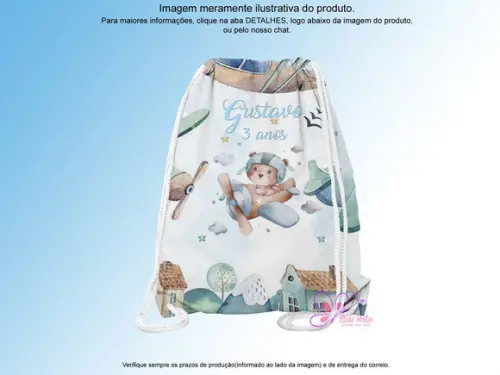 Mochilinha Personalizada 19x28cm o Tempo Voa