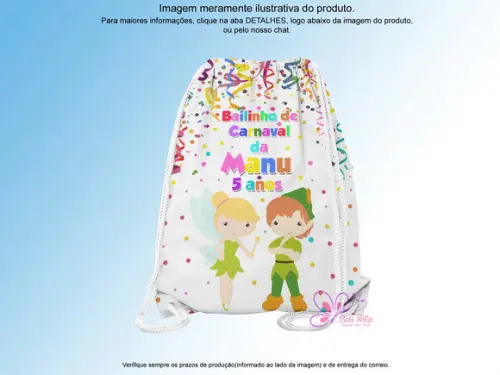 Mochilinha Personalizada 19x28cm Carnaval