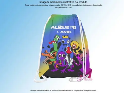 Mochilinha Personalizada Rainbow Friends