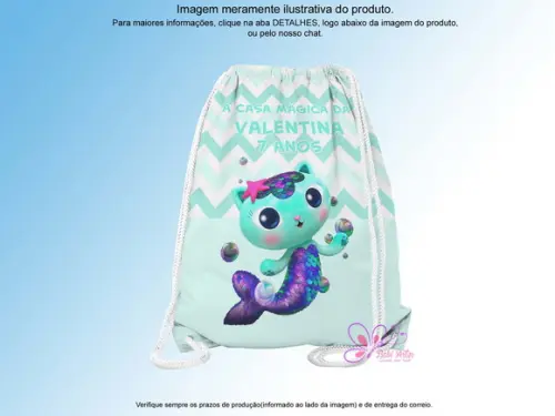 Mochilinha Personalizada a Casa Mágica da Gabby