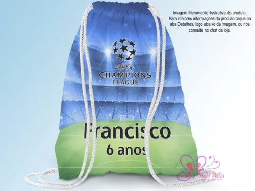 Mochila Saco Personalizada 25x35cm Futebol