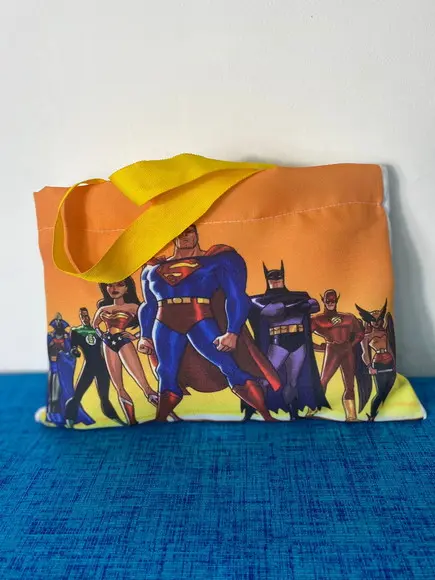Sacolinhas Ecobag Personalizadas 28x19cm Liga da Justiça