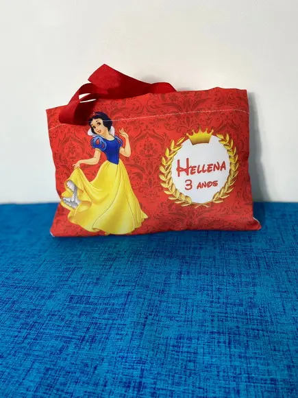 Sacolinhas Ecobag Personalizadas 28x19cm Branca de Neve