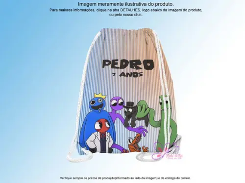 Mochilinha Personalizada Rainbow Friends