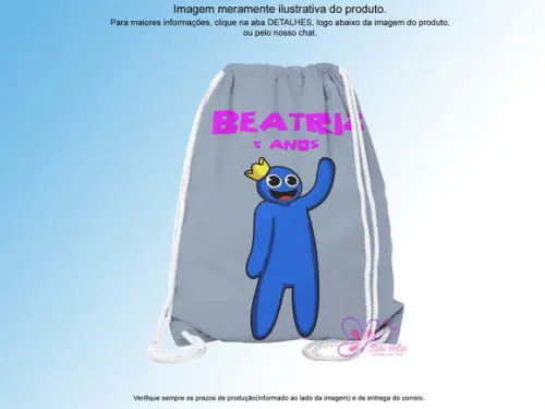 Mochilinha Personalizada Rainbow Friends