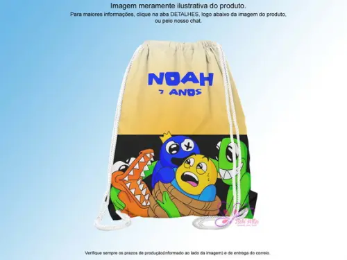 Mochilinha Personalizada Rainbow Friends